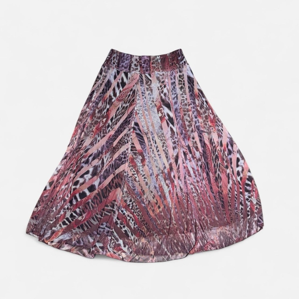 Lily Skye Animal Print Mesh Maxi Skirt Stunning Y2K-inspired